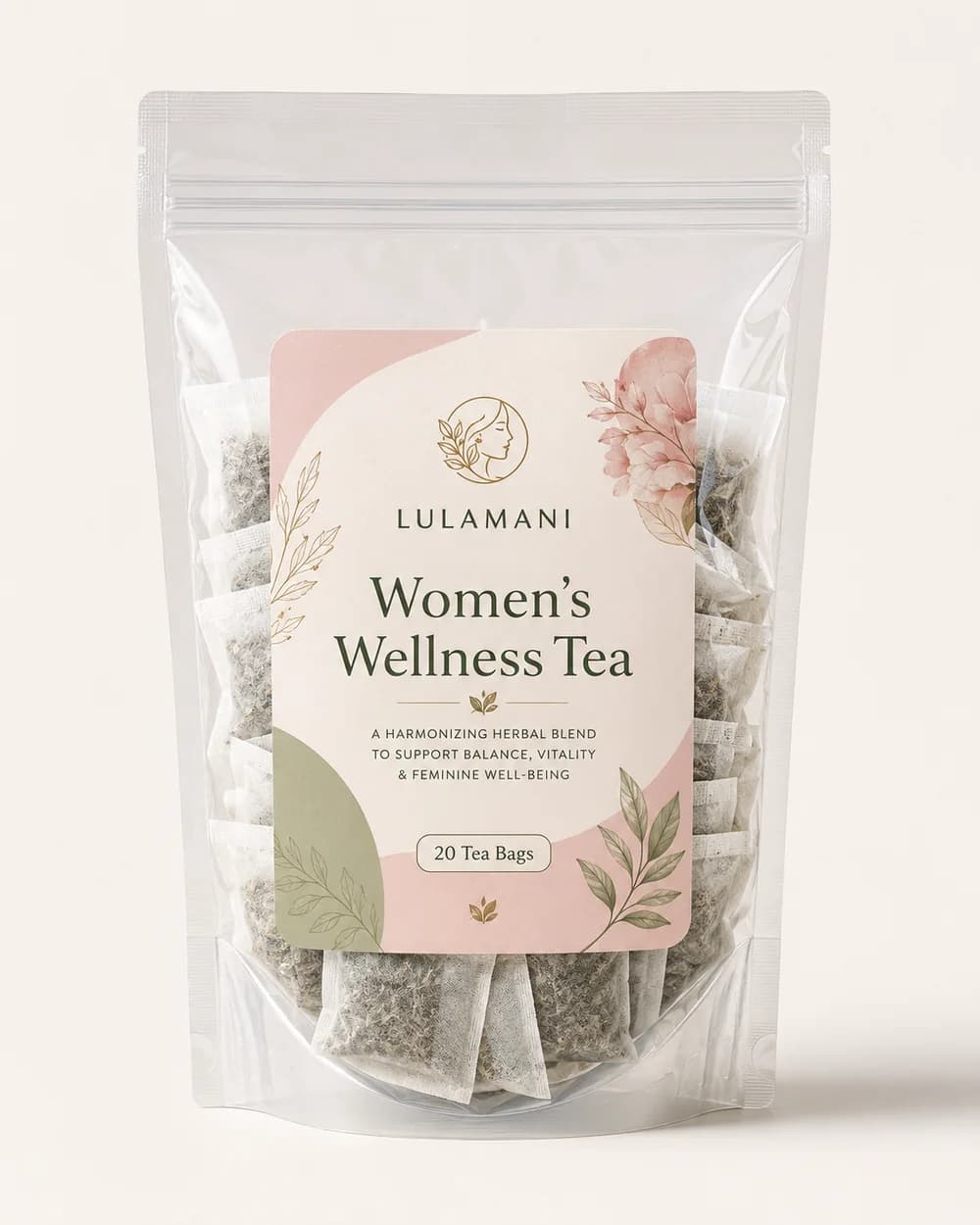Women's Vitality Herbal Tea transparent pouch